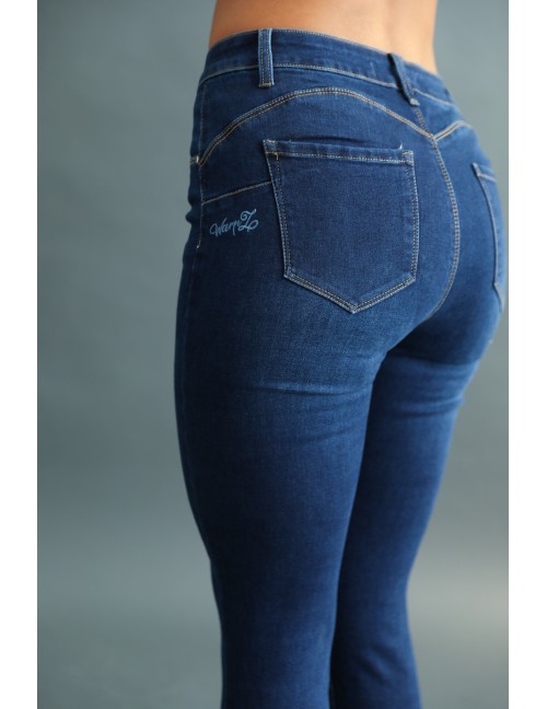 WALNA - Hímzett Farmernadrág