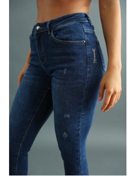 DALMA - Embroidered Skinny Jeans