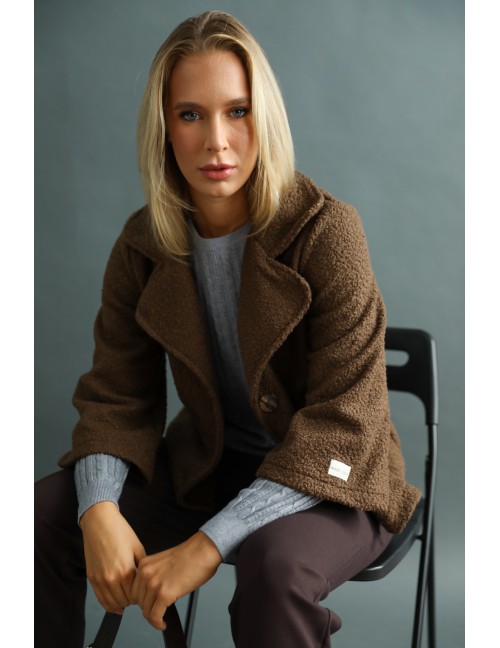 NOMORA Buklé Kabát - Barna