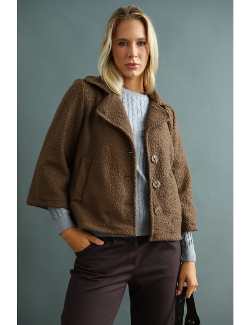 NOMORA Buklé Kabát - Barna