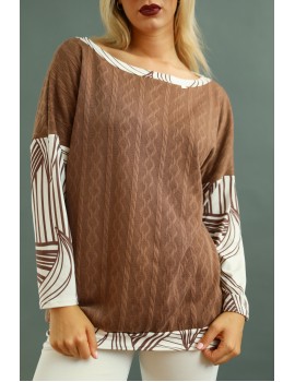 DELEMINA Felső - Barna