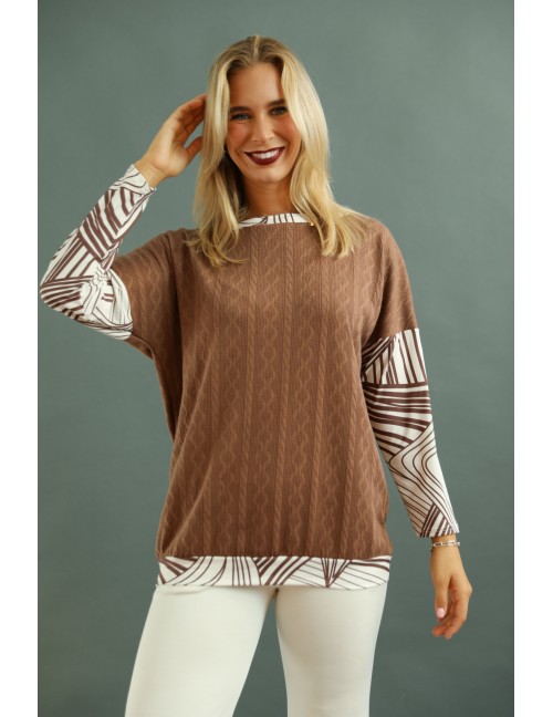 DELEMINA Top - Brown