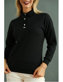 LUCIA Knit Top - Black