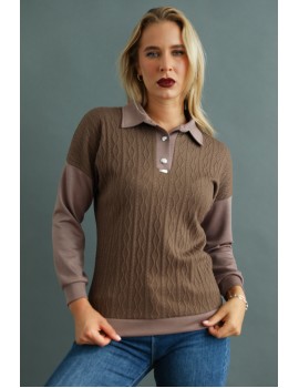 LUCIA Knit Top - Cocoa
