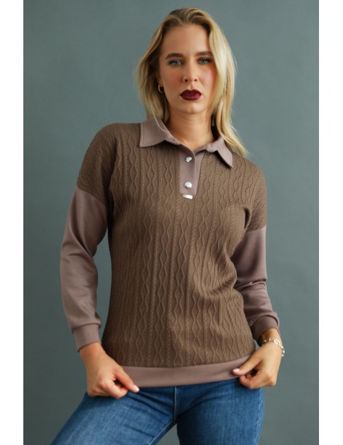 LUCIA Knit Top - Cocoa