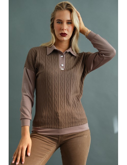 LUCIA Knit Top - Cocoa