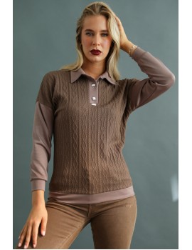 LUCIA Knit Top - Cocoa