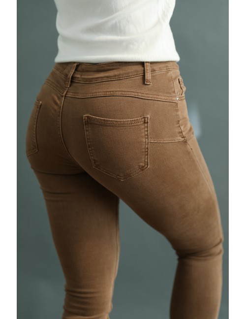 LETTIE Hímzett Farmernadrág - Barna