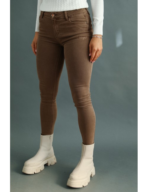 LETTIE Hímzett Farmernadrág - Barna