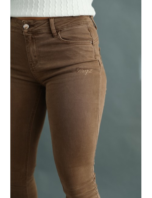 LETTIE Hímzett Farmernadrág - Barna