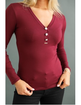 DELENA Top - Bourgundy