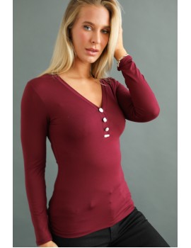 DELENA Felső - Burgundy