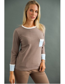 LEANA Knit Top - Brown
