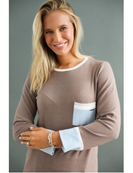 LEANA Knit Top - Brown