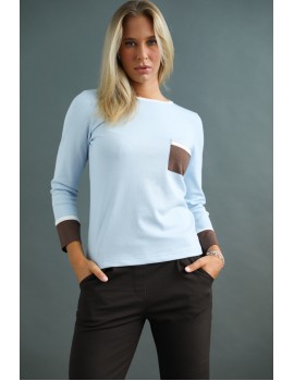 LEANA Knit Top - Blue