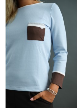 LEANA Knit Top - Blue