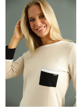 LEANA Knit Top - Beige