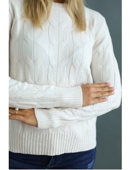 KATNISS Kötött Pulóver - Fehér