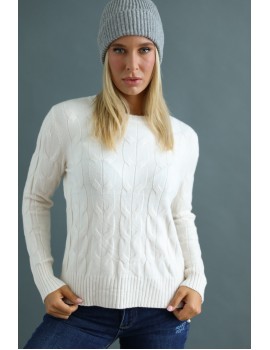KATNISS Kötött Pulóver - Fehér