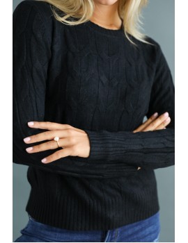 KATNISS Kötött Pulóver - Fekete