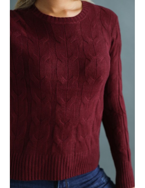 KATNISS Kötött Pulóver - Burgundy