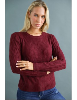 KATNISS Kötött Pulóver - Burgundy