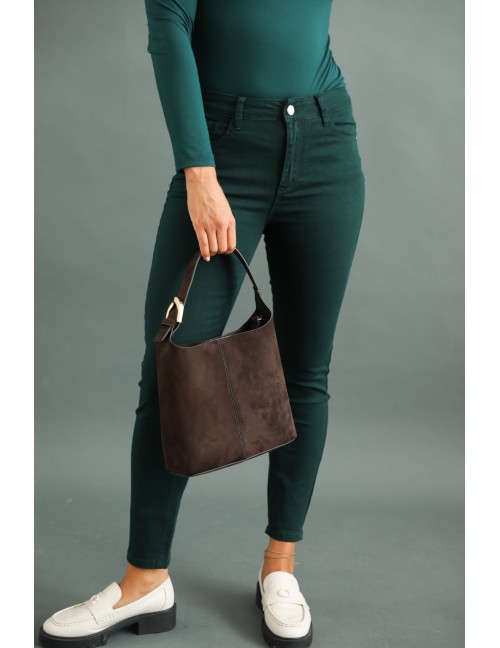 LETTIE Hímzett Farmernadrág - Zöld