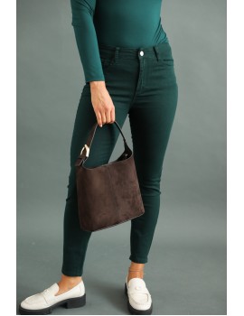 LETTIE Embroidered Skinny Jeans - Green