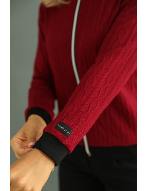 LILIAN Kötött Kardigán - Burgundy