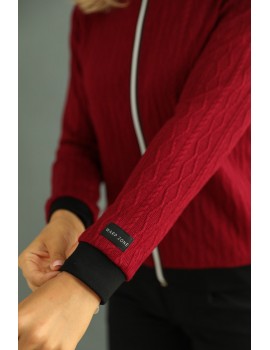 LILIAN Knit Kardigan - Burgundy