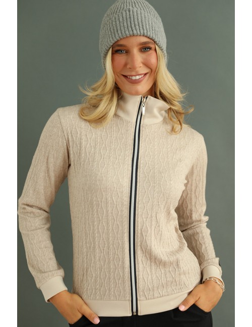 LILIAN Kötött Kardigán - Bézs