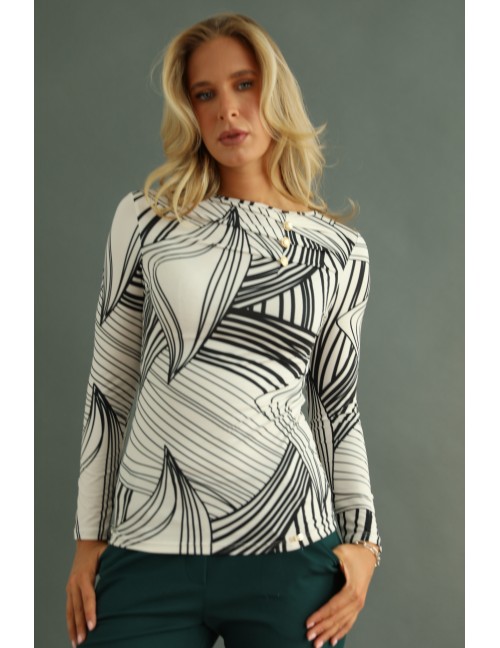 WALINA Felső - Fekete Mintás