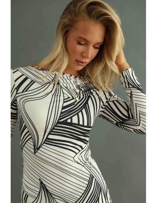 WALINA Felső - Fekete Mintás