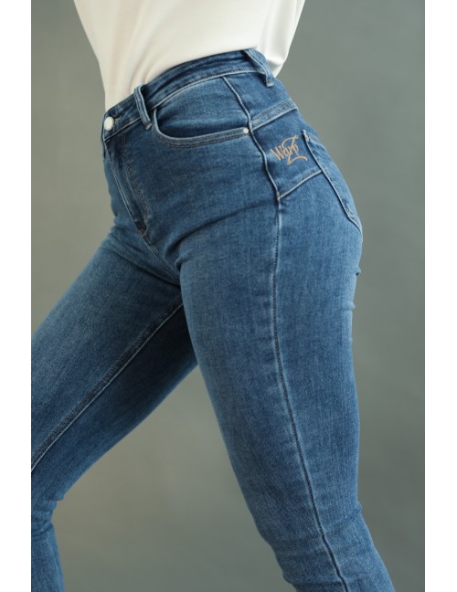 YOTEI - Hímzett Farmernadrág