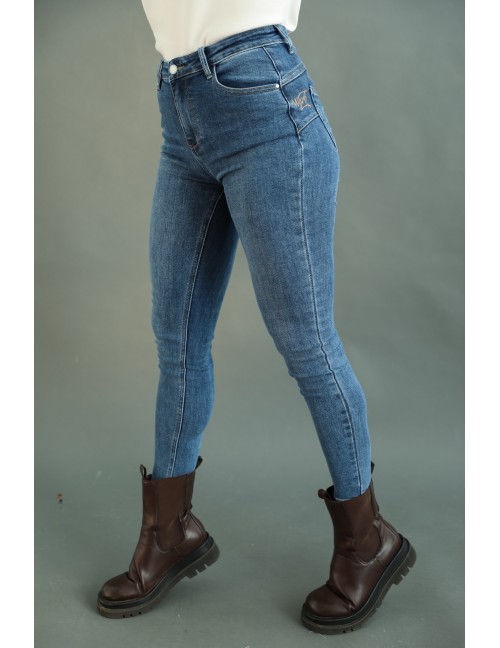 YOTEI - Hímzett Farmernadrág