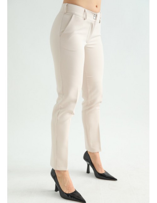 VALERIE Élvasalt Nadrág - Bézs