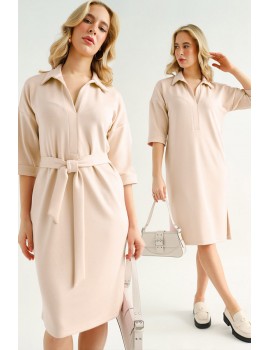 AZALEA Print Dress - Beige